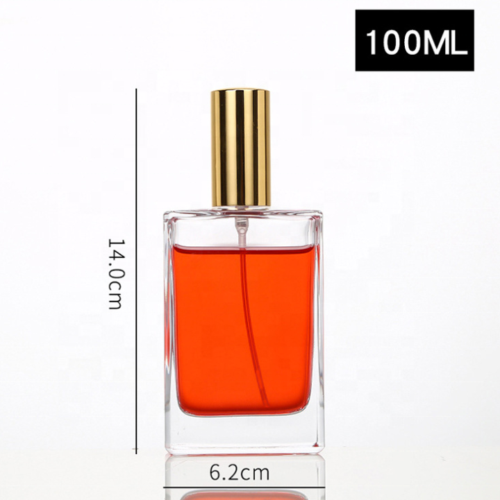 30ml 50ml 100ml 150ml Rectangular Glass Perfume Bottle Cosmetic Spray Bottle