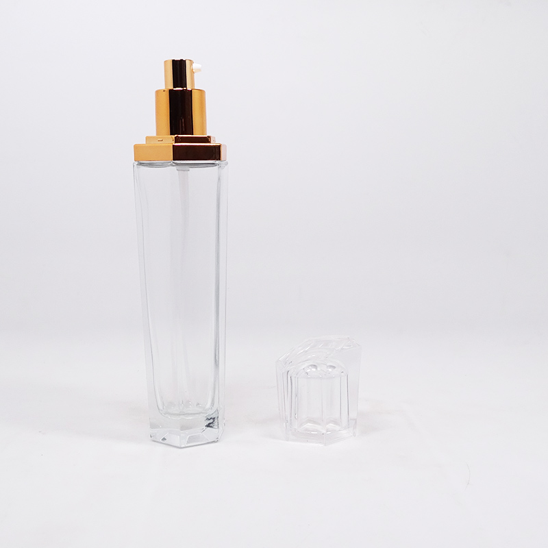 30ml 50ml 100ml 15g 30g 50g classic round golden glass cosmetic bottle set envases de vidrio frasco cosmetic containers