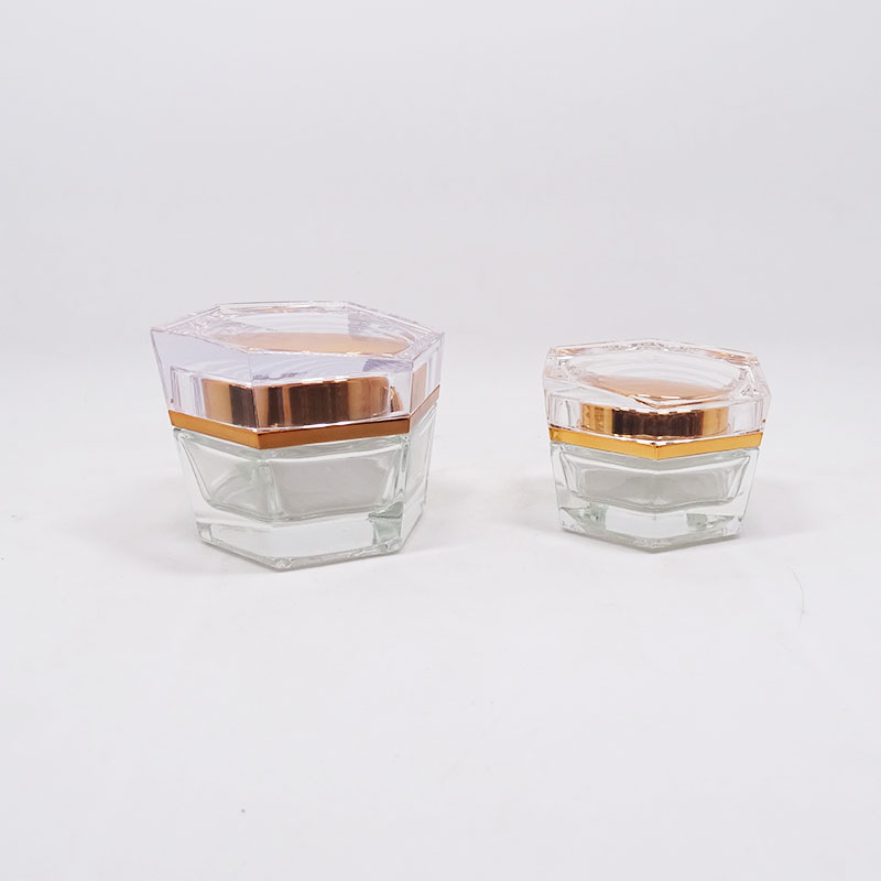 30ml 50ml 100ml 15g 30g 50g classic round golden glass cosmetic bottle set envases de vidrio frasco cosmetic containers