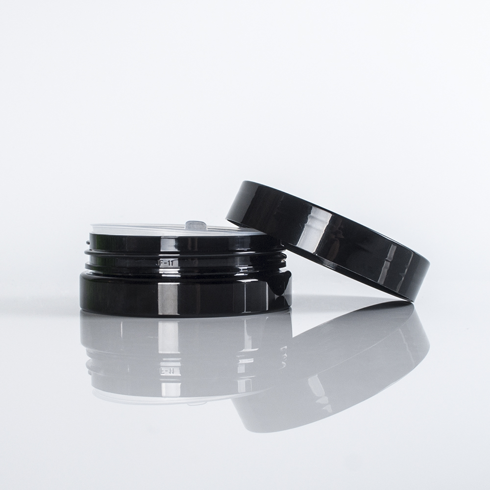 30ml 50ml 100ml 200ml 500ml black pet plastic cream jar with wide mouth