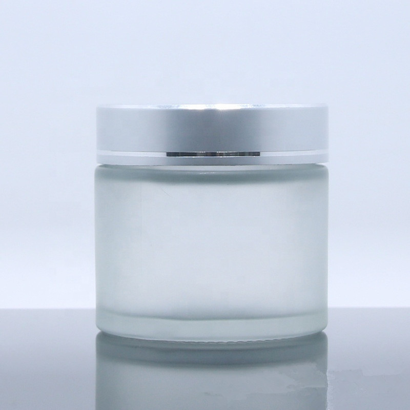 30ml 50ml 100ml 8 oz frosted matte black glass cosmetic cream jar