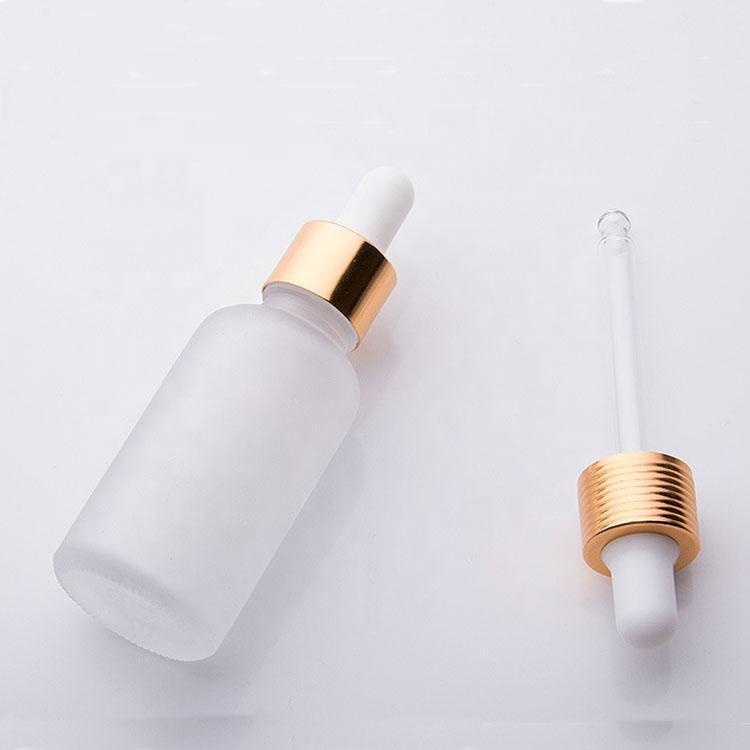 30ml 50ml 100ml Aluminum Liquid Reagent Gold Luxury Glass Dropper Bottle in Stock