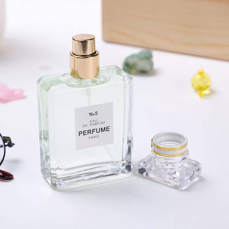 30ml 50ml 100ml Clear Cosmetic Packaging Luxury Cosmetics Containers And Packaging Unique Square Cheap Glass Perfume Bottle