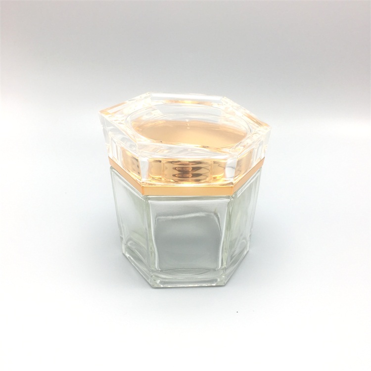 30ml 50ml 100ml Clear frosted empty cream cosmetic jars glass