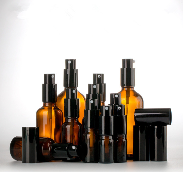 30ml 50ml 100ml Empty Amber Glass Spray Mist Bottle For Perfume Essential oil