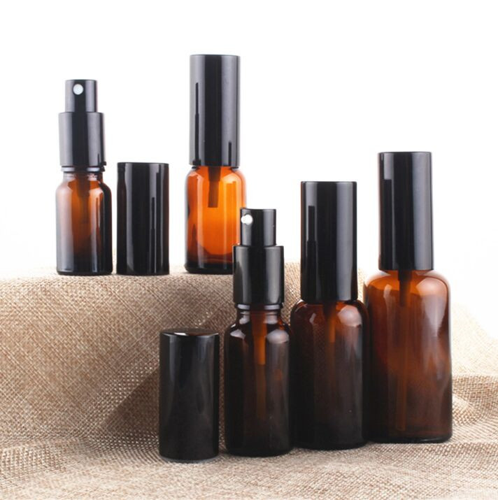 30ml 50ml 100ml Empty Amber Glass Spray Mist Bottle For Perfume Essential oil