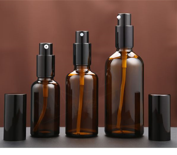 30ml 50ml 100ml Empty Amber Glass Spray Mist Bottle For Perfume Essential oil