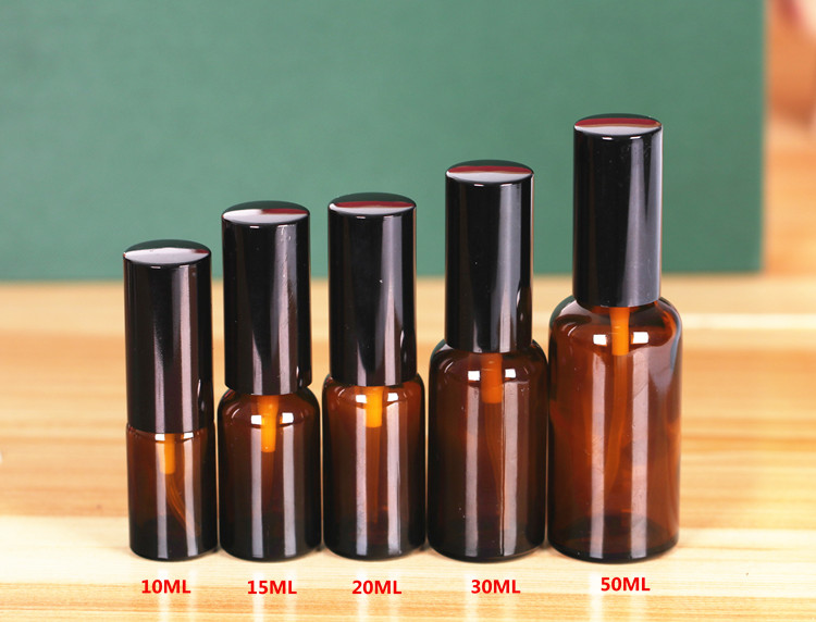 30ml 50ml 100ml Empty Amber Glass Spray Mist Bottle For Perfume Essential oil