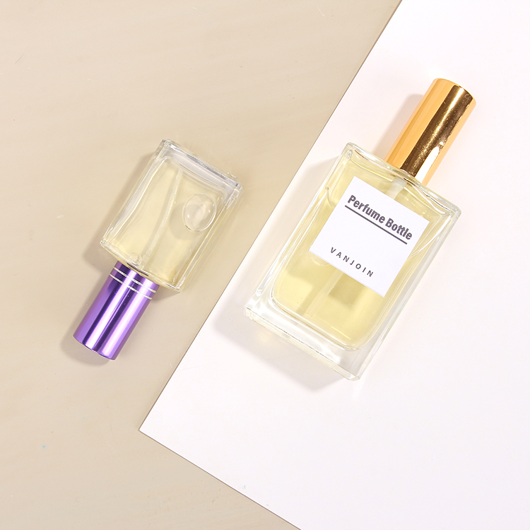 30ml 50ml 100ml Empty Square Glass Perfume Bottle empty glass bottle spray perfume with pump sprayer