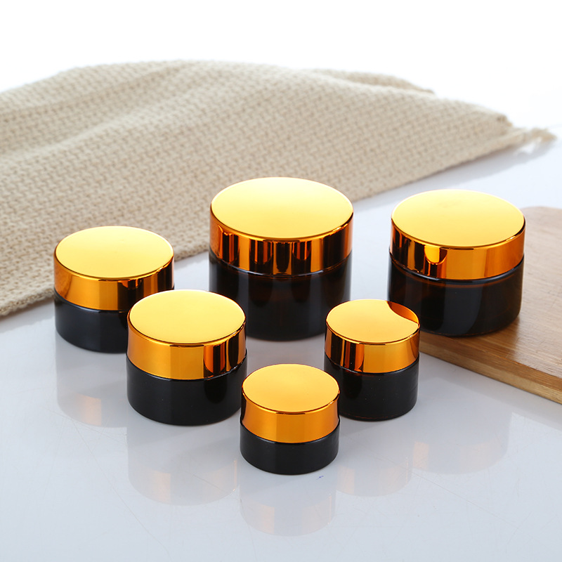 30ml 50ml 100ml Empty personal care cream round plastic 16 oz amber jars for skin butter