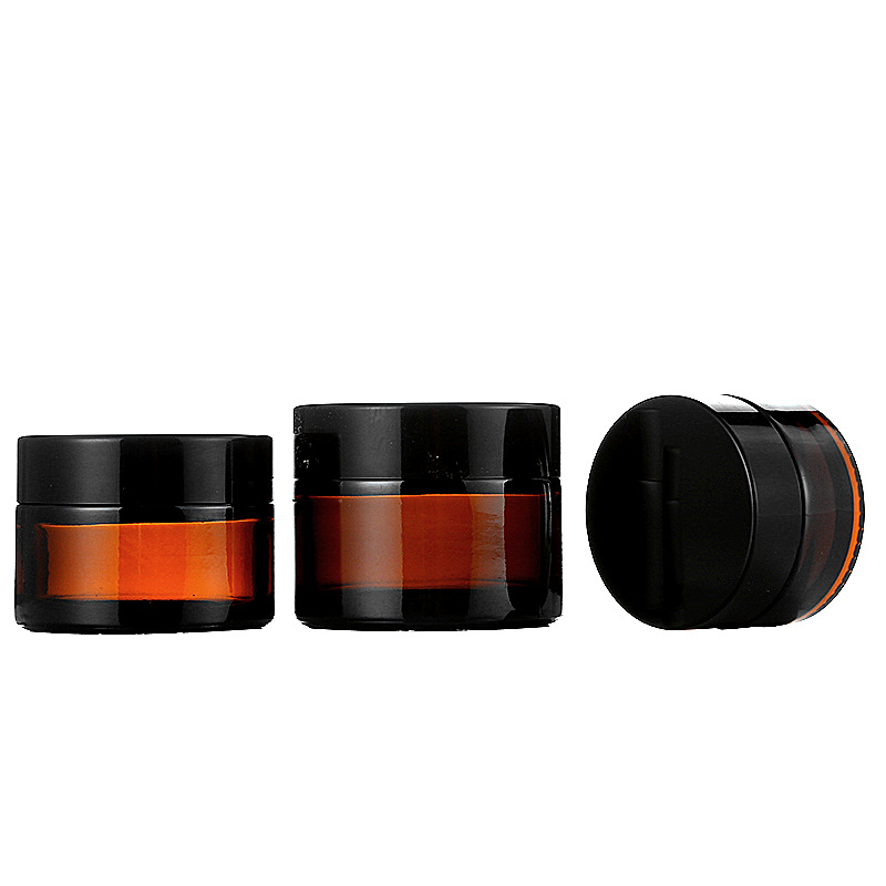 30ml 50ml 100ml Empty personal care cream round plastic 16 oz amber jars for skin butter
