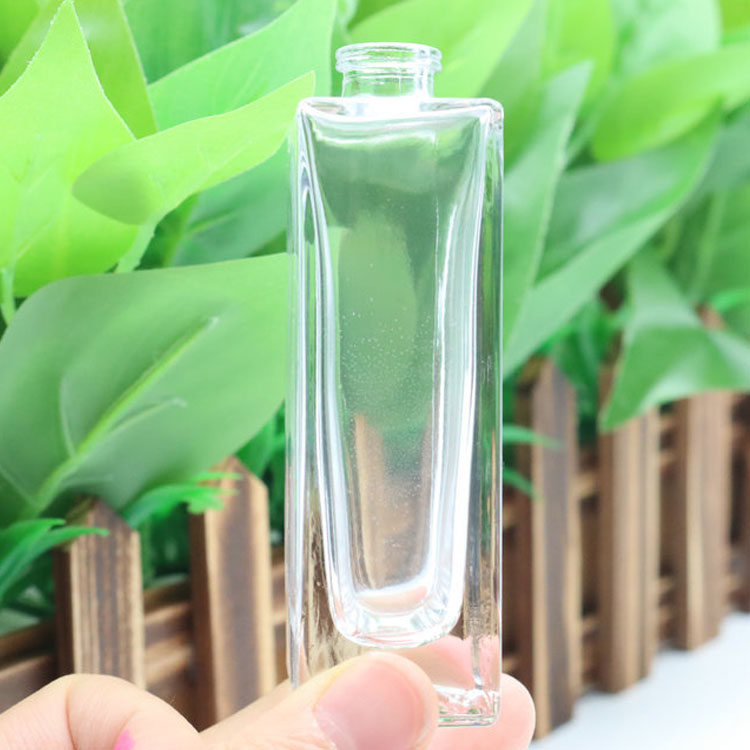 30ml 50ml 100ml Flint Luxury Square Glass Perfume bottle with Spray Applicator Portable Cologne Atomizer (Transparen and Black)
