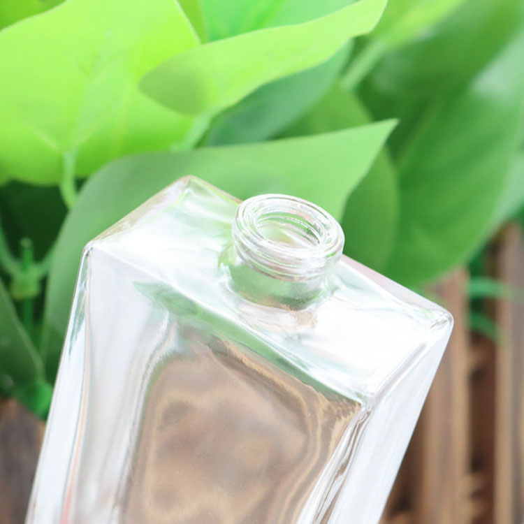 30ml 50ml 100ml Flint Luxury Square Glass Perfume bottle with Spray Applicator Portable Cologne Atomizer (Transparen and Black)