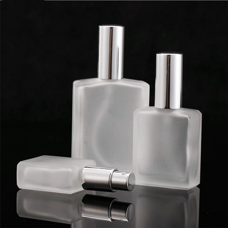 30ml 50ml 100ml Frosted Square Glass Spray Bottle Perfume Bottle