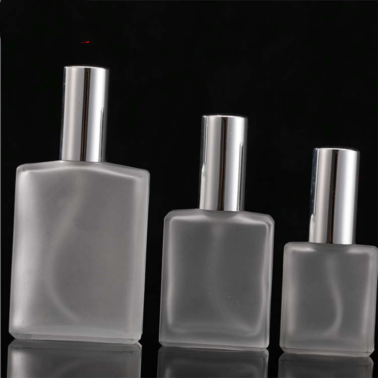 30ml 50ml 100ml Frosted Square Glass Spray Bottle Perfume Bottle