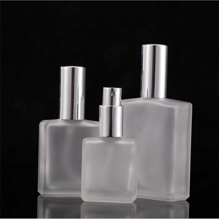 30ml 50ml 100ml Frosted Square Glass Spray Bottle Perfume Bottle