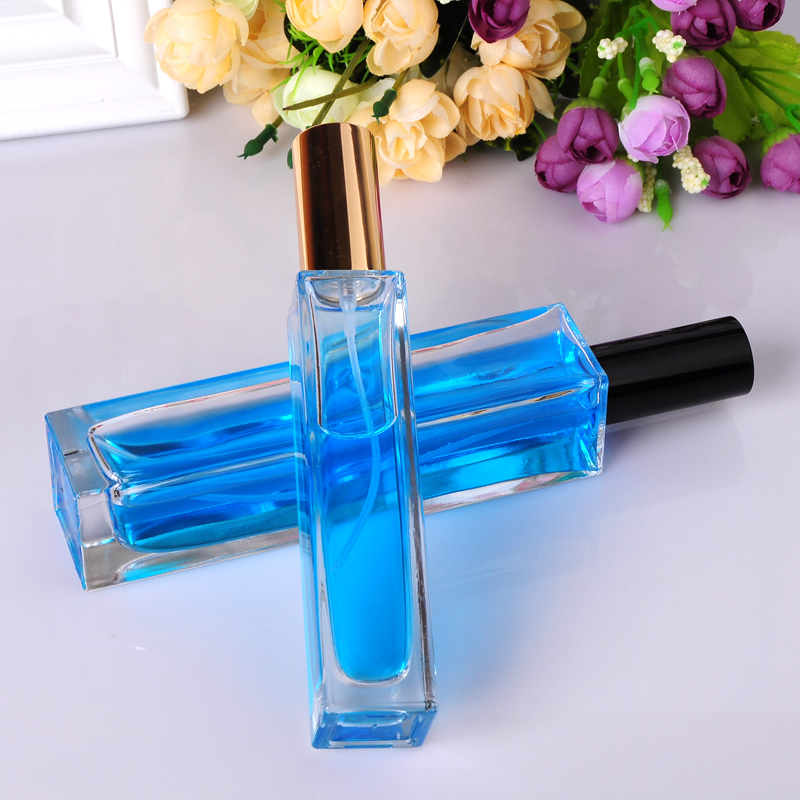 30ml/50ml/100ml High-grade transparent square glass perfume bottle fine mist spray empty cosmetics bottle