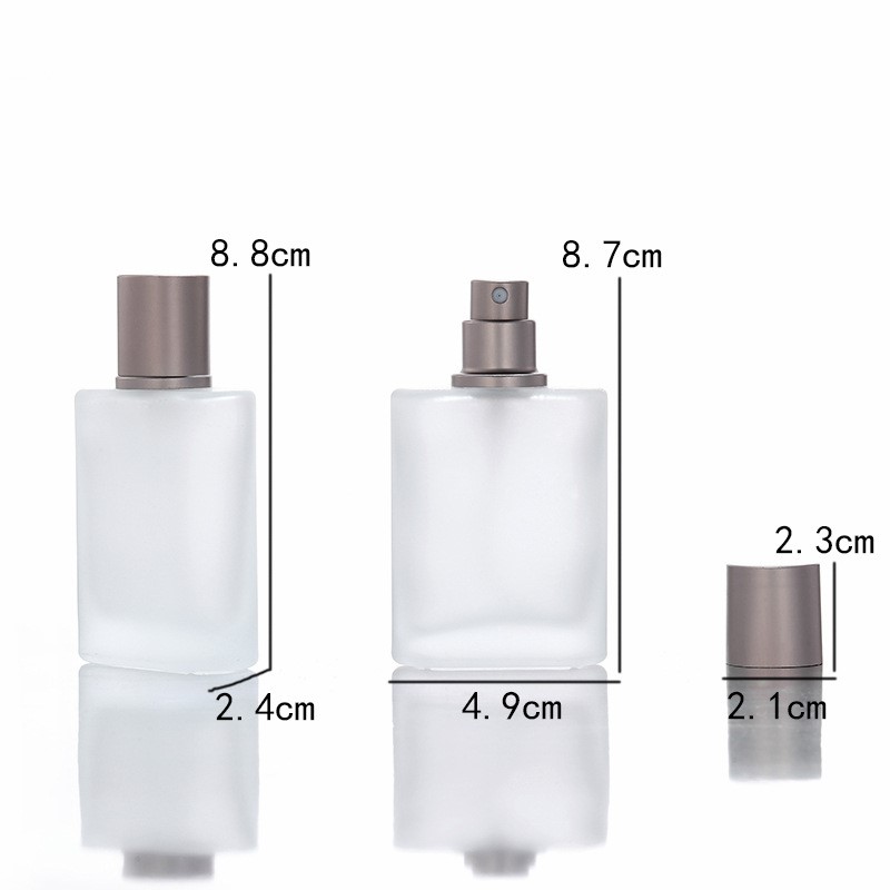 30ml 50ml 100ml MattePortable perfume spray bottle Hot sale clear frosted perfume glass spray bottle