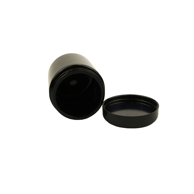 30ml 50ml 100ml Optical Violet Glass Jar With Black Lid uv protection Glass Cream Jar