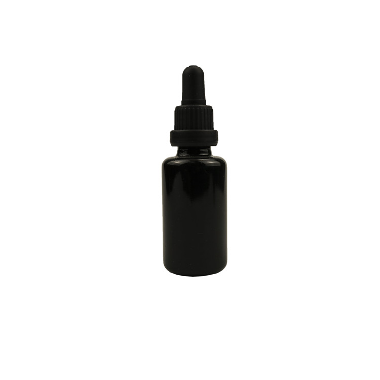 30ml 50ml 100ml Optical Violet Glass Jar With Black Lid uv protection Glass Cream Jar