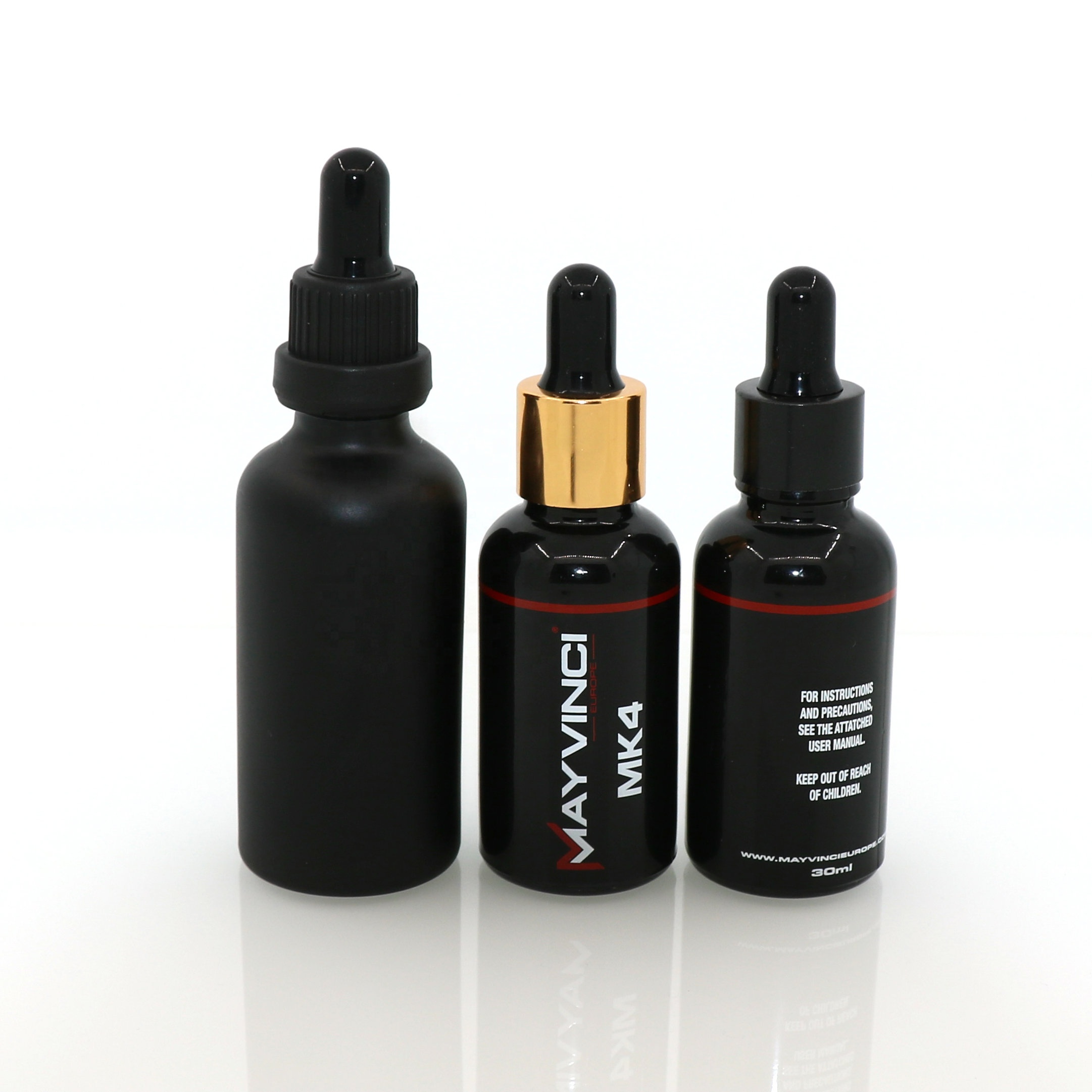 30ml 50ml 100ml Perfume Essential Oil Spray Matte Black Glass Bottle with Pump