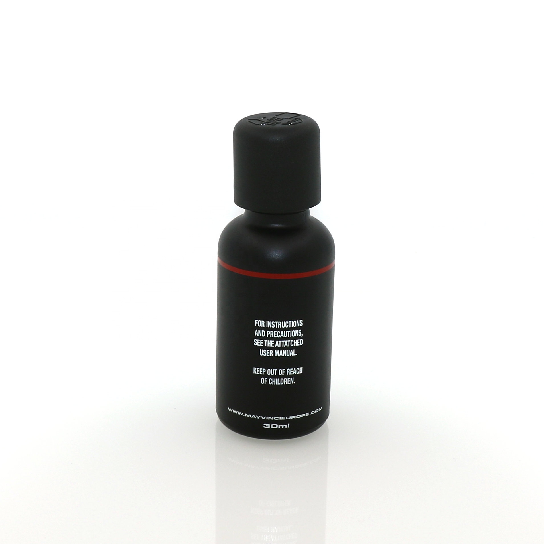 30ml 50ml 100ml Perfume Essential Oil Spray Matte Black Glass Bottle with Pump