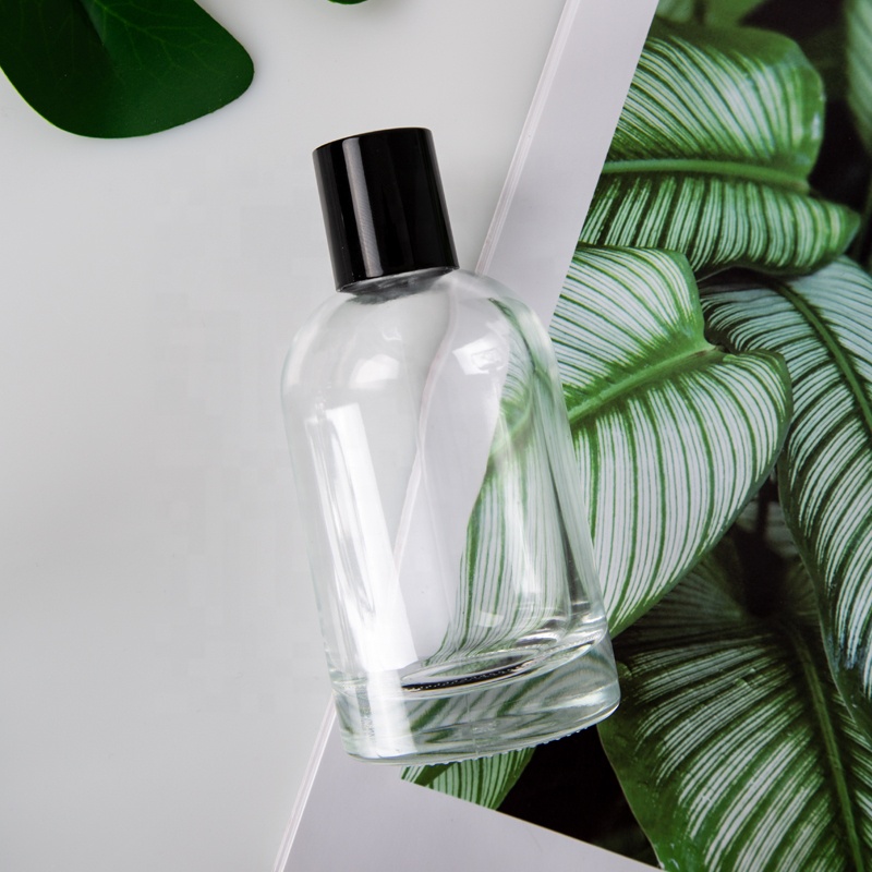 30ml / 50ml / 100ml Round Glass Empty Perfume Bottle Black Cap Cylinder Bottle Perfume