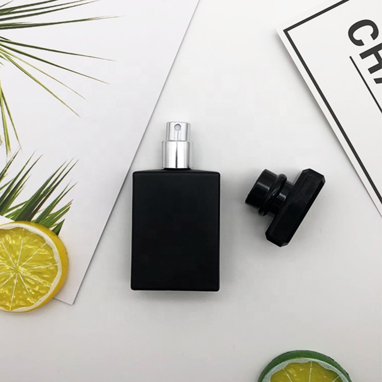 30ml 50ml 100ml Small Empty Bulk Crimp Premium Perfume Atomizer Black Clear Glass Bottle