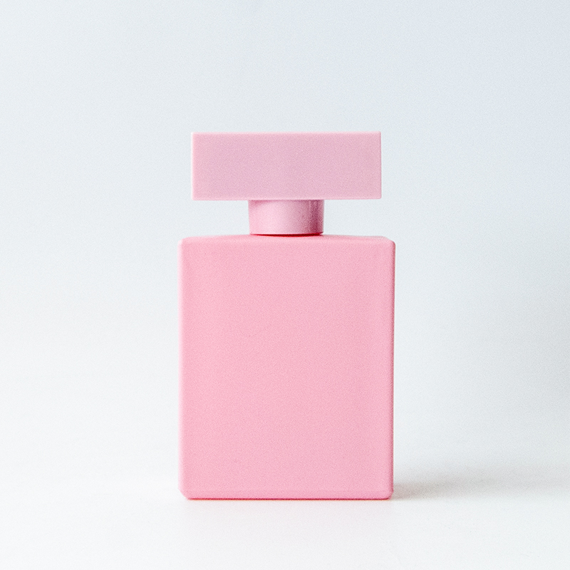 30ml / 50ml / 100ml Square Glass Perfume Bottles Spray Pink Perfume Bottle Wholesale