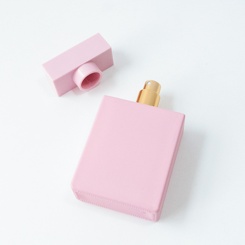 30ml / 50ml / 100ml Square Glass Perfume Bottles Spray Pink Perfume Bottle Wholesale