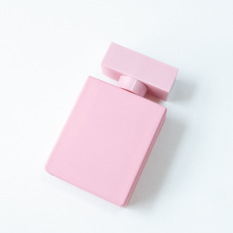 30ml / 50ml / 100ml Square Glass Perfume Bottles Spray Pink Perfume Bottle Wholesale