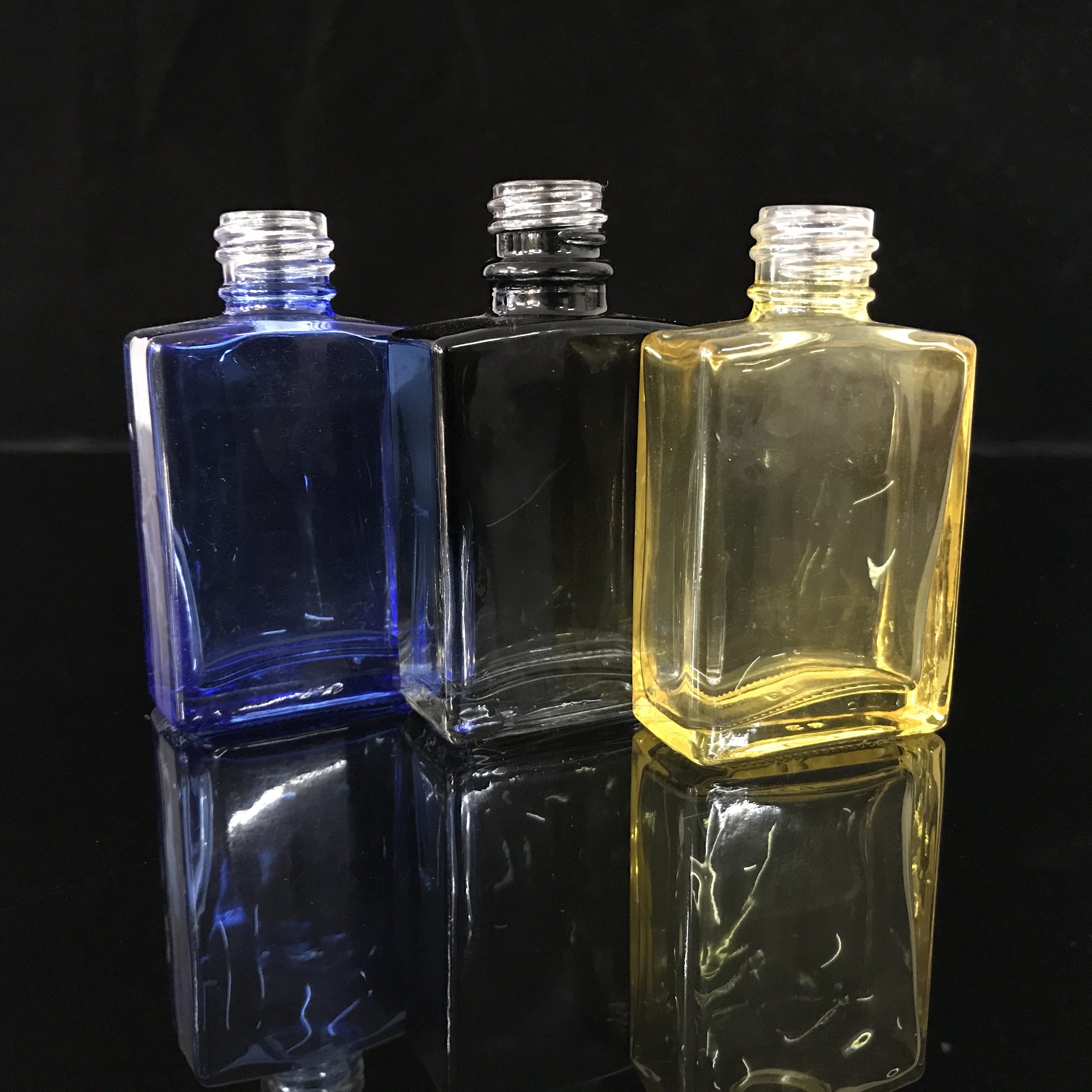 30ml 50ml 100ml clear red yellow blue pink froest rectangle luxury glass perfume bottle with spray pump