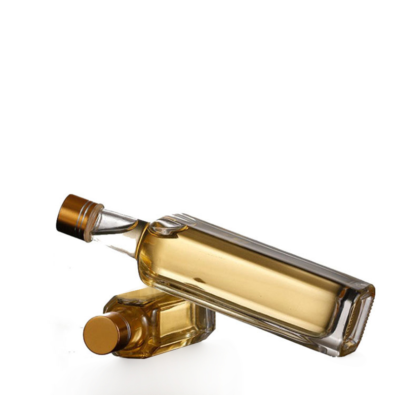 30ml 50ml 100ml clear square round marasca olive oil glass bottle with lid