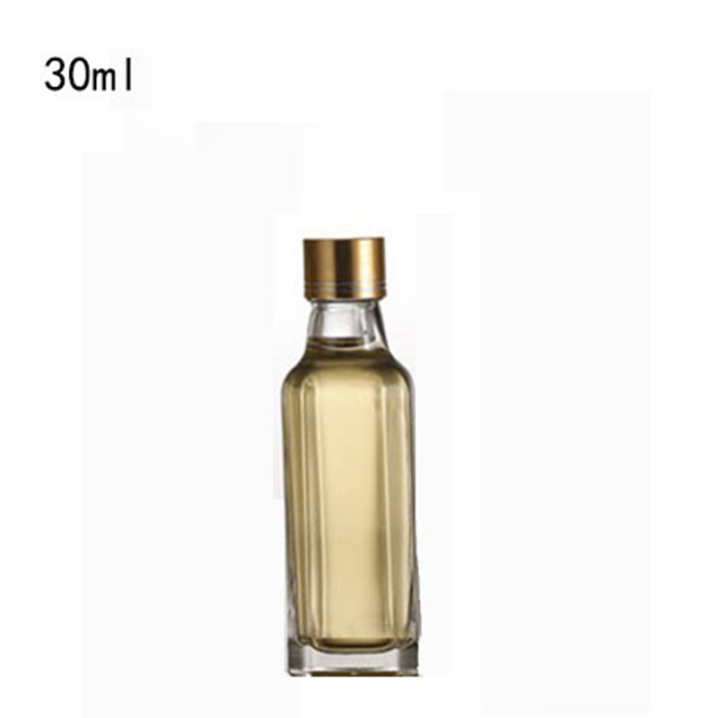 30ml 50ml 100ml clear square round marasca olive oil glass bottle with lid