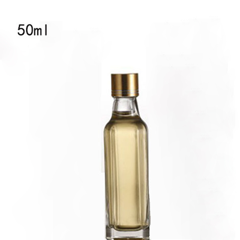 30ml 50ml 100ml clear square round marasca olive oil glass bottle with lid
