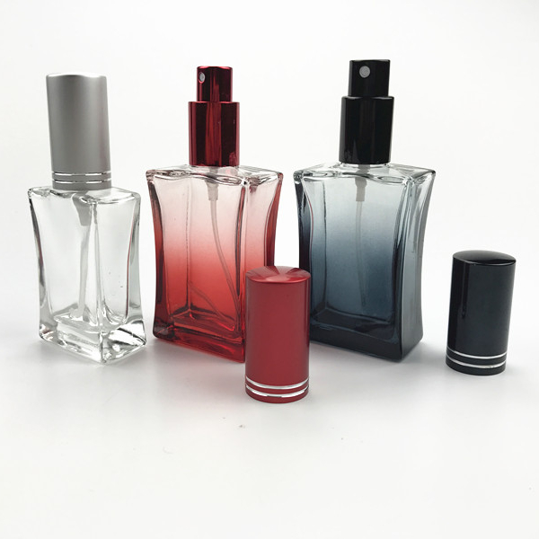30ml 50ml 100ml colored stock empty perfume refillable glass spray bottle