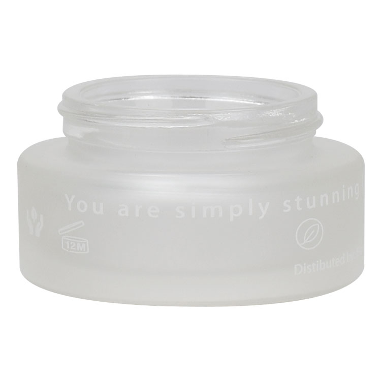 30ml 50ml 100ml cosmetic cream jar frosted cosmetic glass jars with bamboo lid