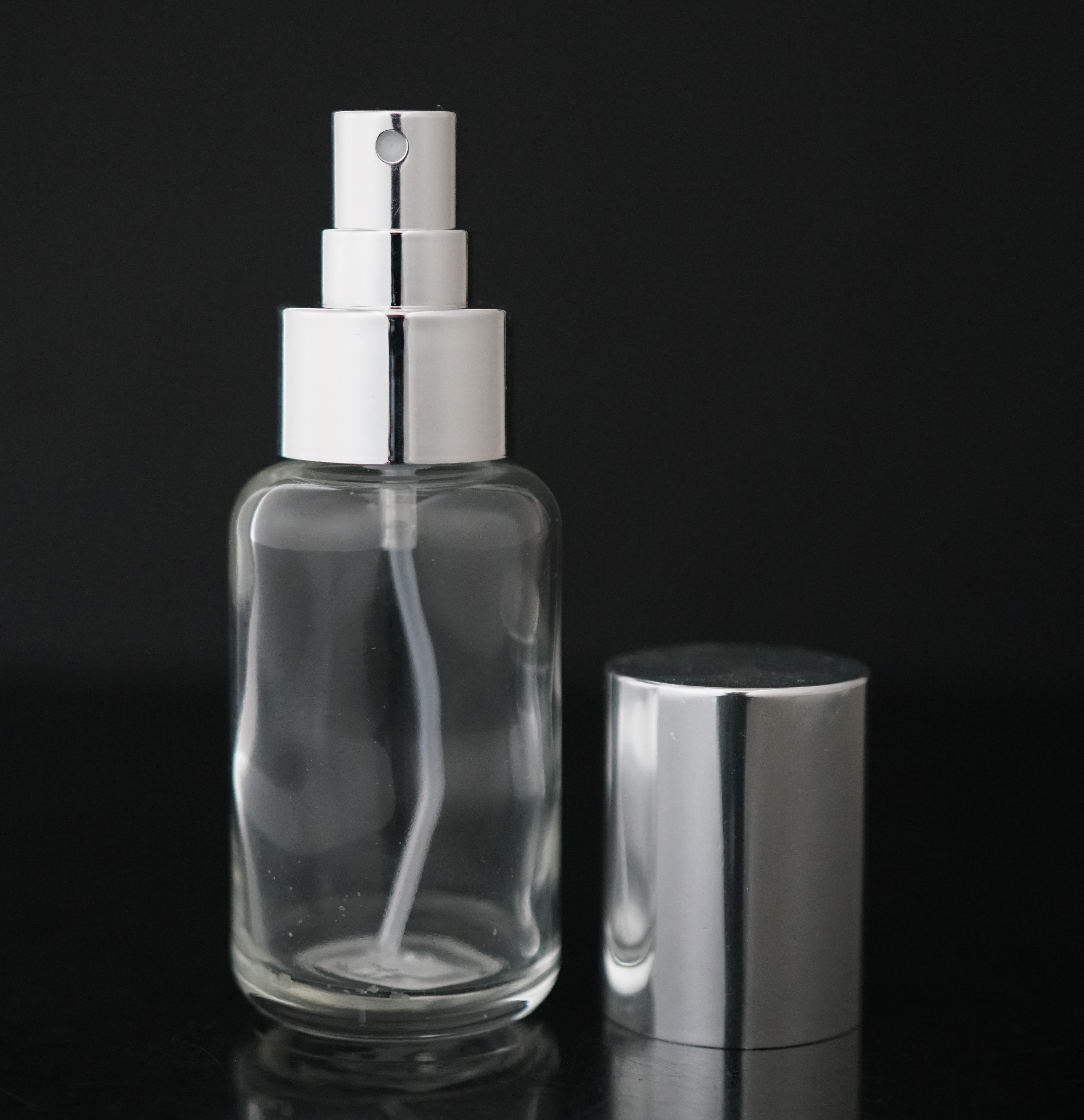 30ml 50ml 100ml foundation pump and mist sprayer toner and dropper essential oil glass bottle