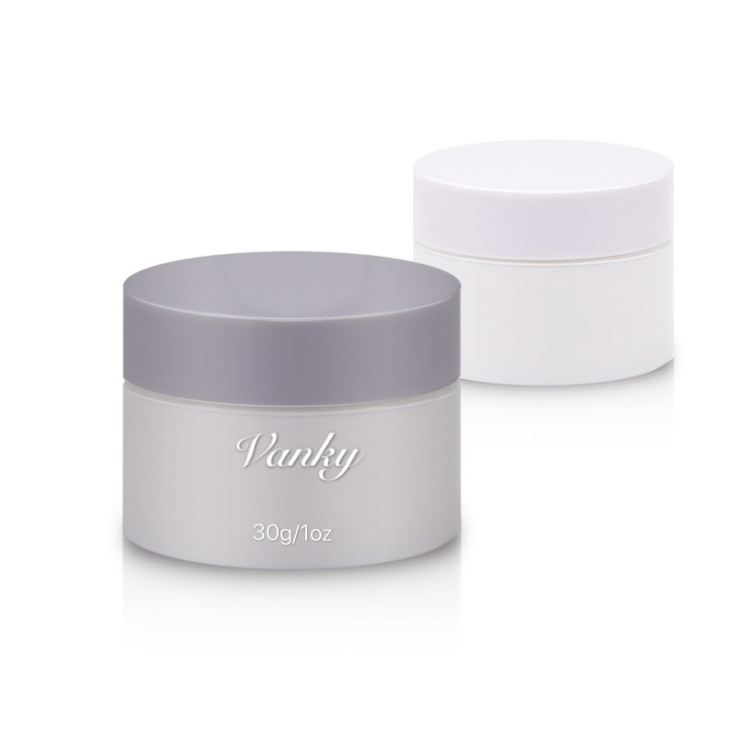 30ml 50ml 100ml glass cosmetic white jar