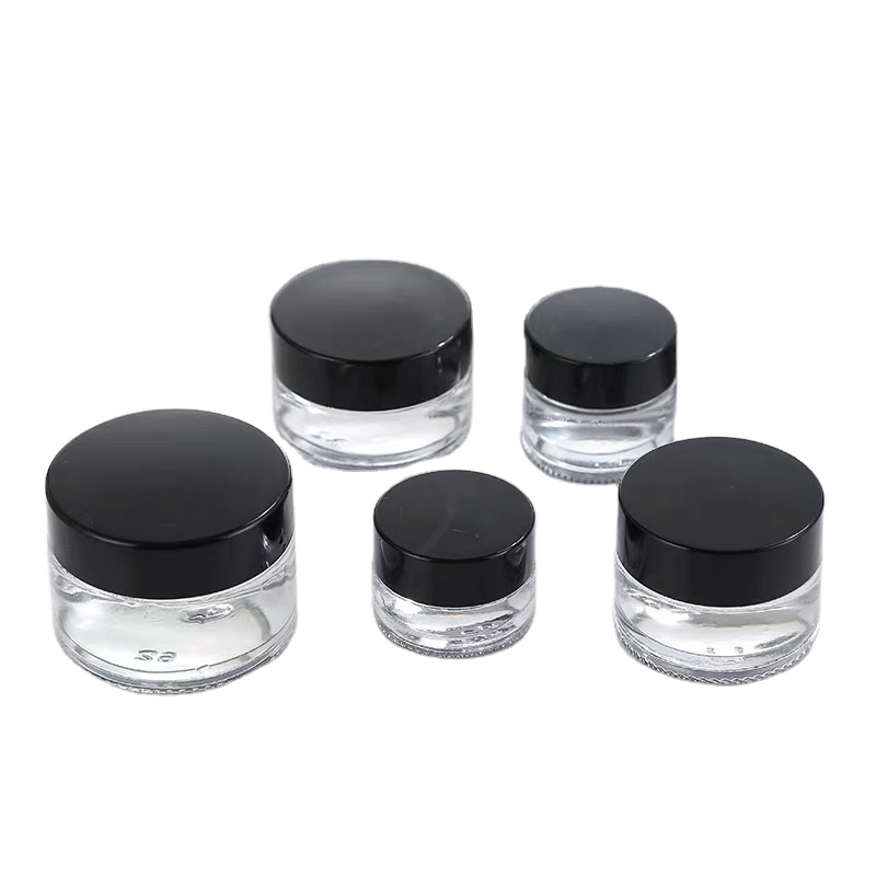 30ml 50ml 100ml glass jar cosmetics packaging bamboo lid face cream container glass cream jar with  cap