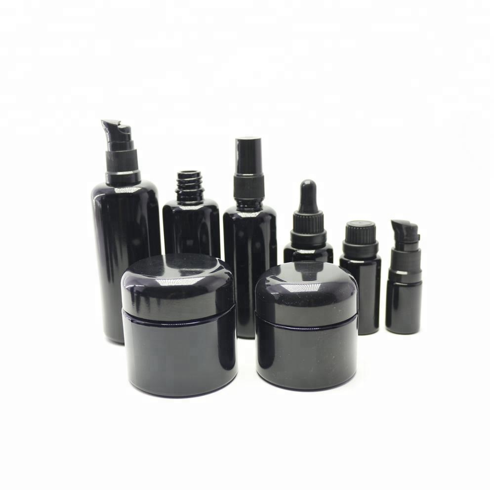 30ml 50ml 100ml lotion dark violet glass bottles with pump DV-09S