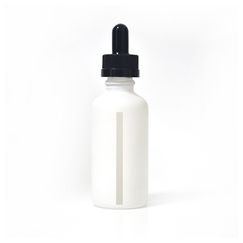 30ml 50ml 100ml matt white glass dropper bottle with window for cosmetic packing