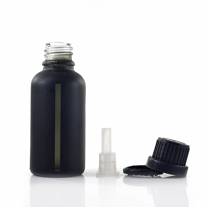 30ml 50ml 100ml matt white glass dropper bottle with window for cosmetic packing