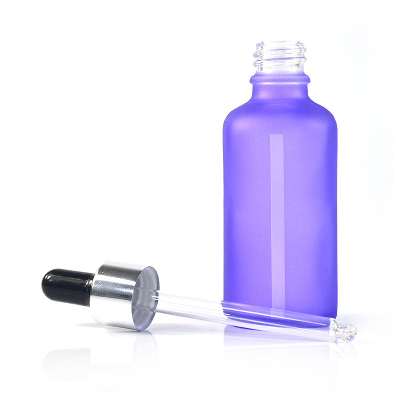 30ml 50ml 100ml matt white glass dropper bottle with window for cosmetic packing