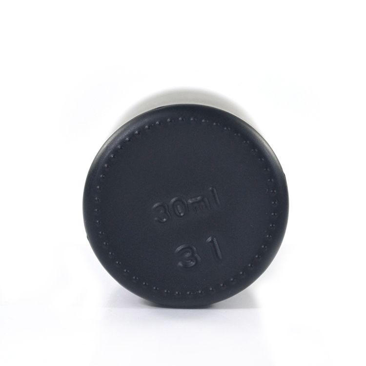 30ml 50ml 100ml matte black essential oil frosted glass bottle with dropper and roller