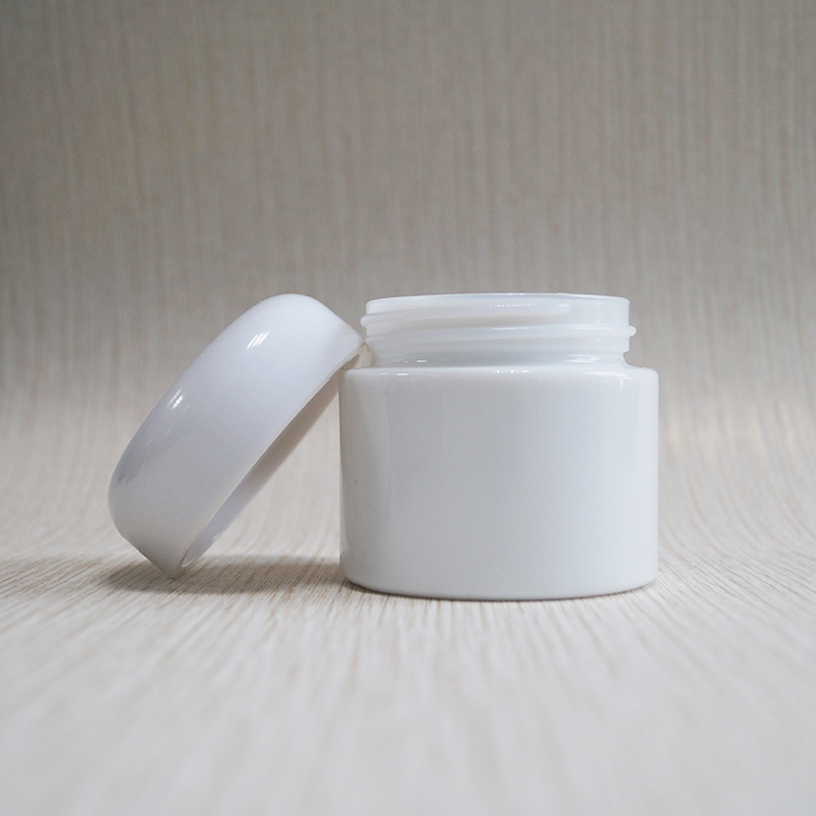 30ml 50ml 100ml opal white glass cosmetics jar and bottle with bakelite cover