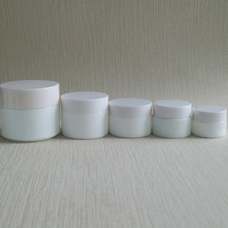 30ml 50ml 100ml opal white glass cosmetics jar and bottle with bakelite cover