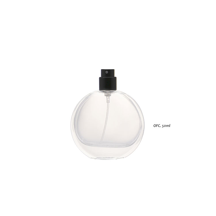 30ml 50ml 100ml round perfume spray bottle with bamboo cap