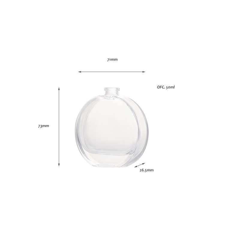 30ml 50ml 100ml round perfume spray bottle with bamboo cap