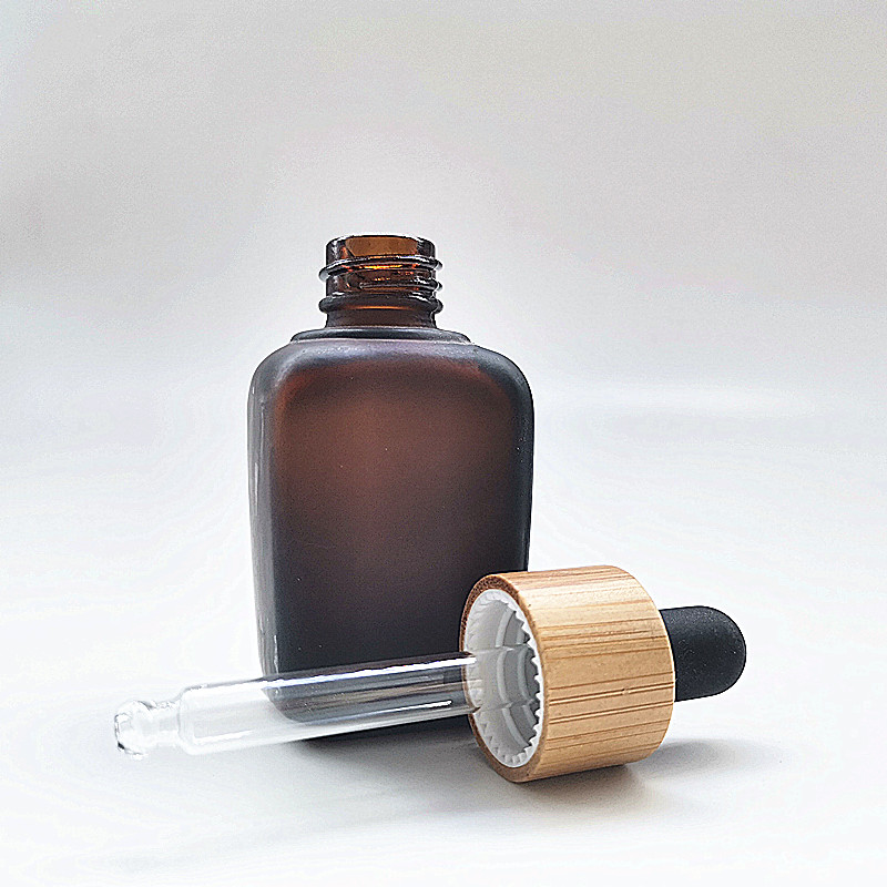 30ml 50ml 100ml square cosmetic essential oil dropper bottle with press dropper